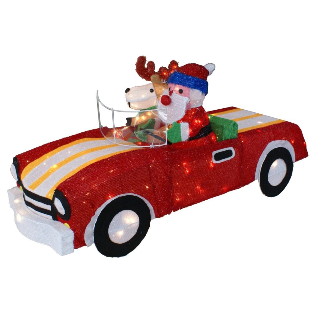 Santa in Car Outdoor Christmas Decoration