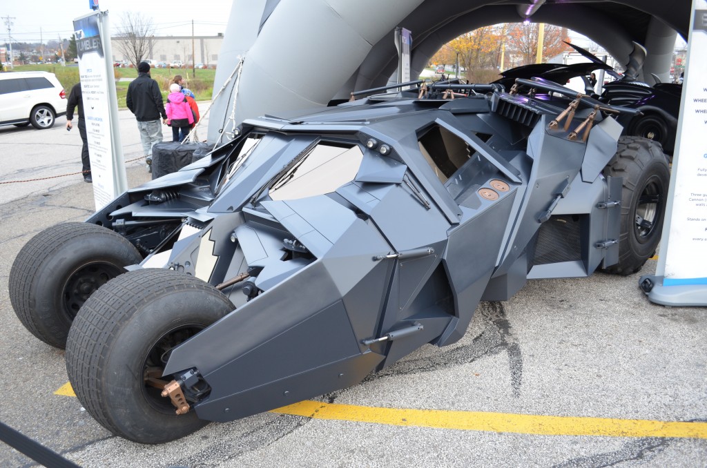 batmobile tumbler from the dark knight christian bale move on display