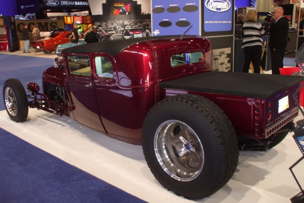 customized ford hot rod pickup truck on display at 2012 SEMA show