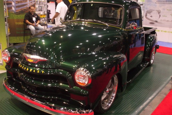 vintage chevy 3100 truck on display at 2012 SEMA show