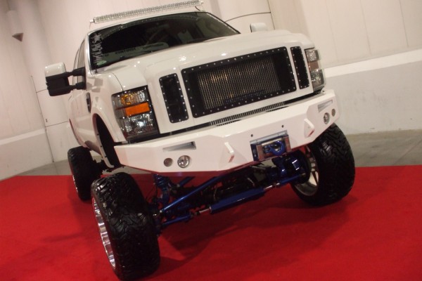 lifted for custom super duty truck on display at 2012 SEMA show