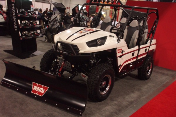 warn powersports equipment installed for a trade show