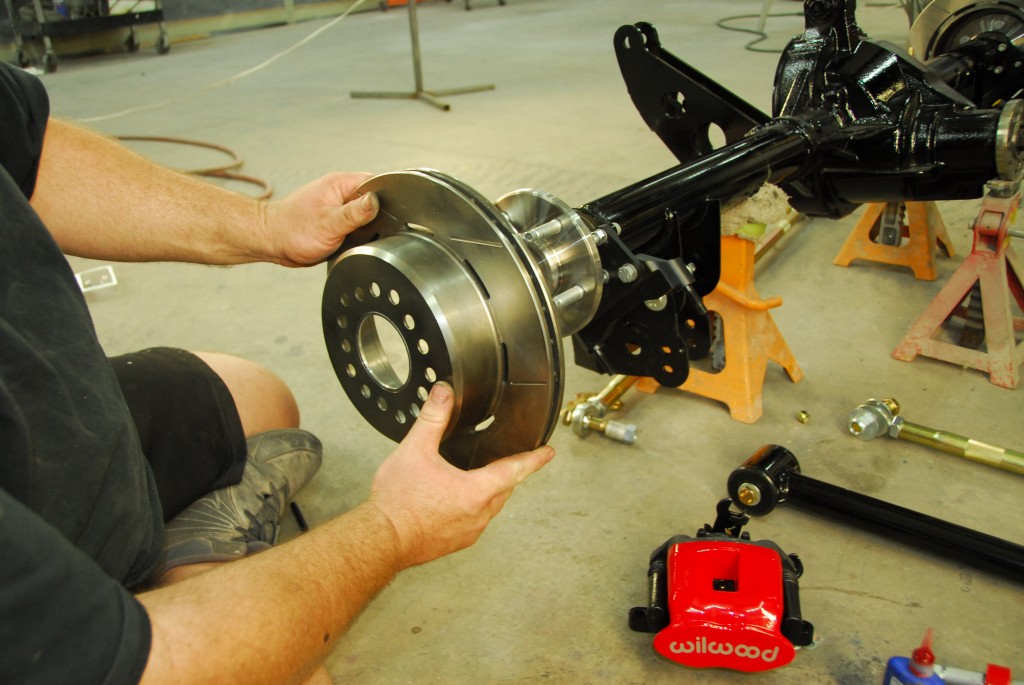 fitting a disc brake rotor onto a hub