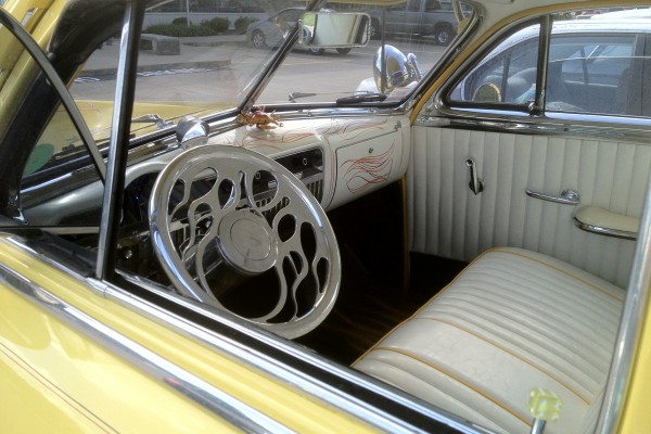 interior view of a 1951 Mercury Lead Sled Hotrod sedan