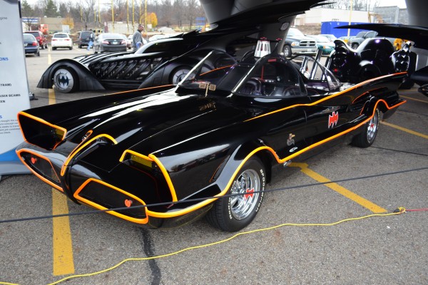 Adam west era batmobile on display