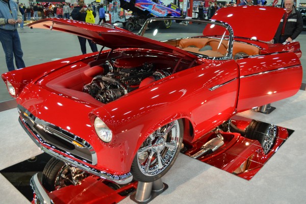 red ford thunderbird show car roadster