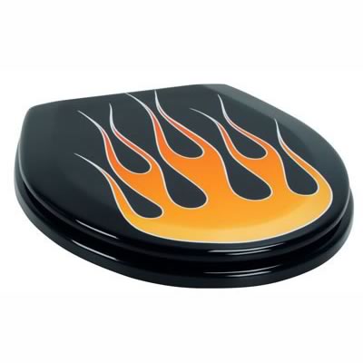 Flamed Toilet Seat Cover