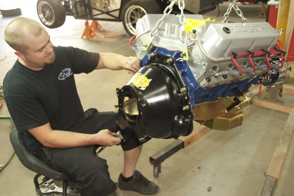 installing a bellhousing onto a ford engine