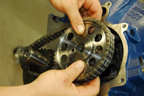 installing an engine timing gear and chain set