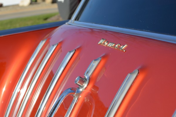 1957 Chevrolet Nomad emblem on the rear tailgate