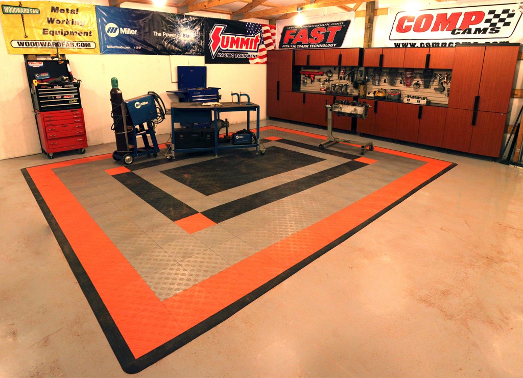 garage floor tiles installed in a garage