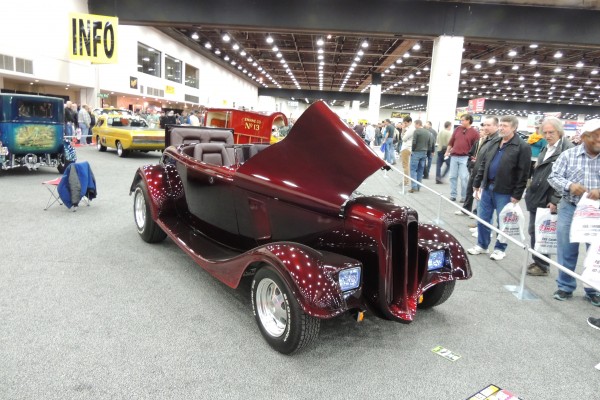 customized prewar roadster coupe with rumble seat