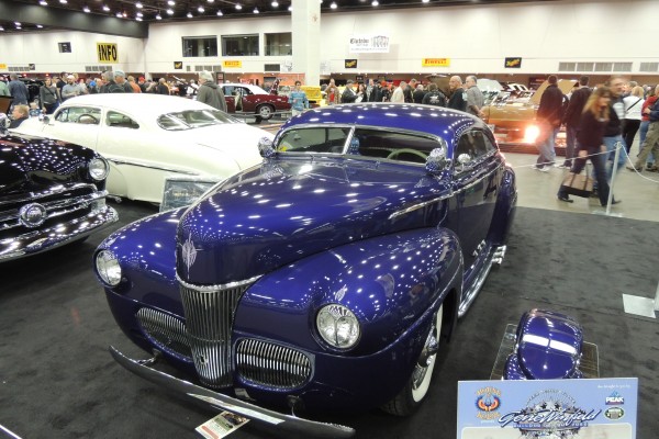 custom postwar hot rod coupe with chopped roof