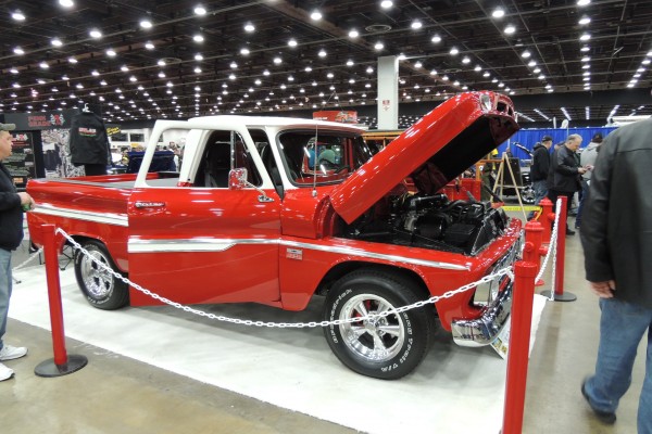 vintage chevy c10 truck with custom wheels
