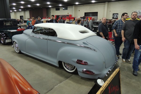 vintage hot rod coupe custom at a car show