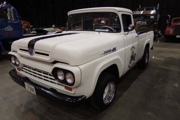 vintage white ford f series truck