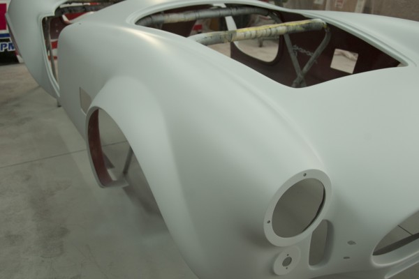 a cobra kit car body in primer