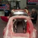sanding and applying body filler to a classic car thumbnail