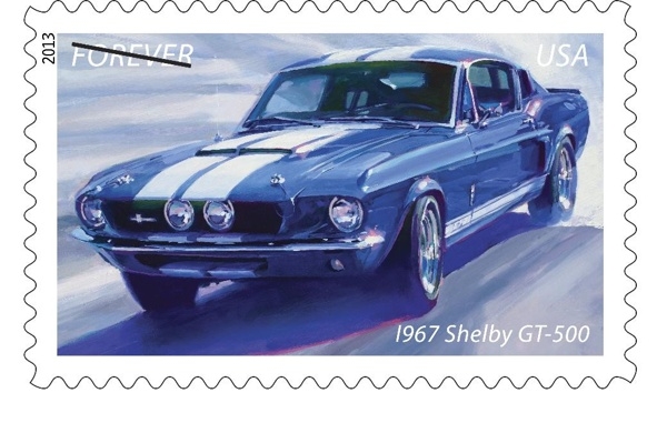 1967 shelby gt500 postage stamp render
