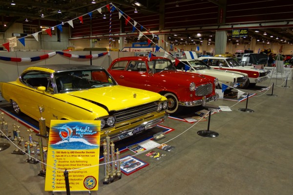 vintage amc American motors cars displayed at car show