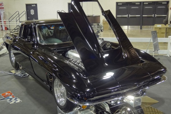 black c2 corvette sting ray drag car