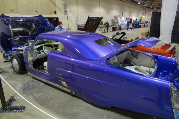 custom purple lowrider show car