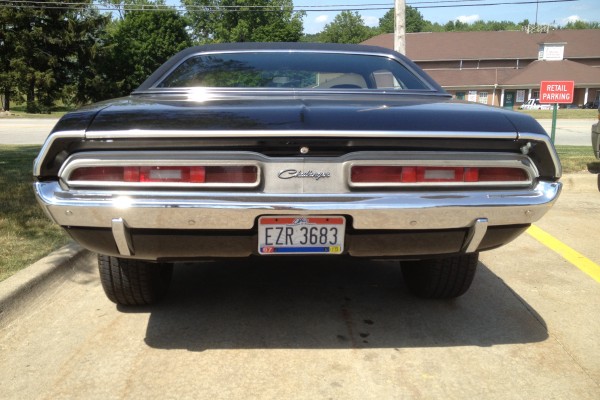 rear bumper and taillights on a 1971 Dodge Challenger