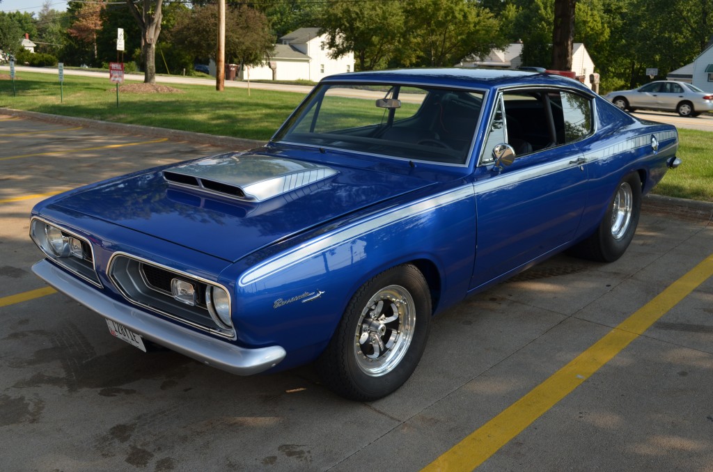 blue 1967 plymouth barracuda fastback coupe