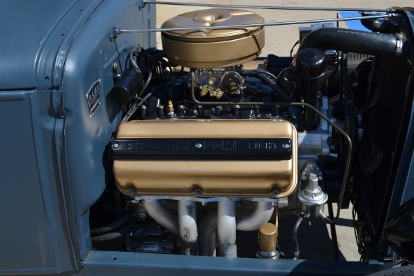 desoto firedome v8 engine in an old hot rod