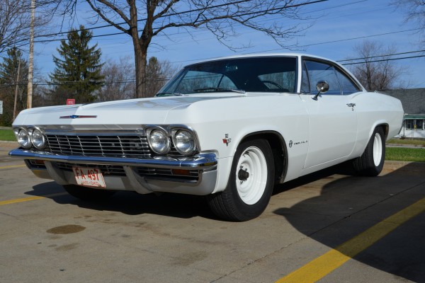 white 1965 chevy impala hardtop coupe at summit racing