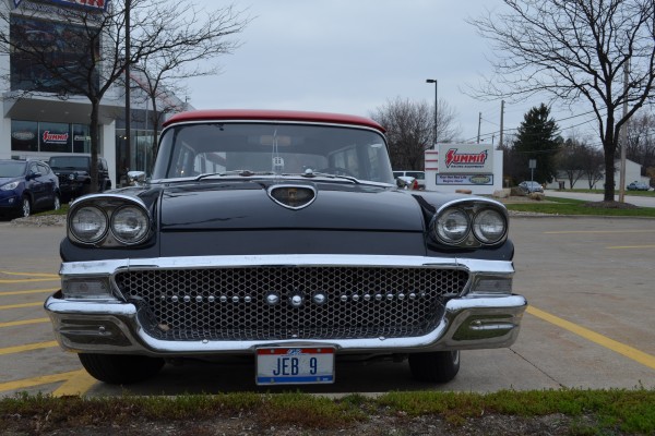 front grille of a 1958 ford ranch wagon