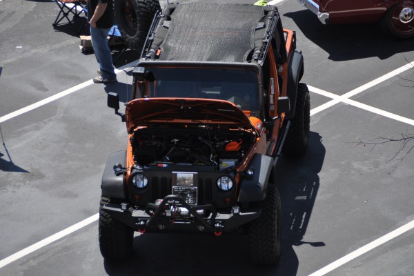 aerial view of modified jeep wrangler jk