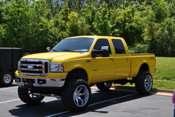 Lifted Yellow Ford Amarillo F-150