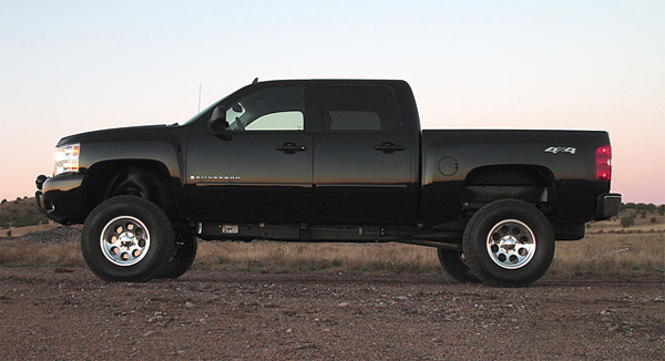 lifted chevy Silverado pickup truck late model