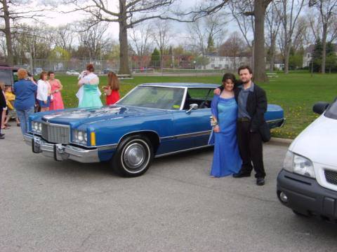 1974 Chevrolet Caprice with prom couple