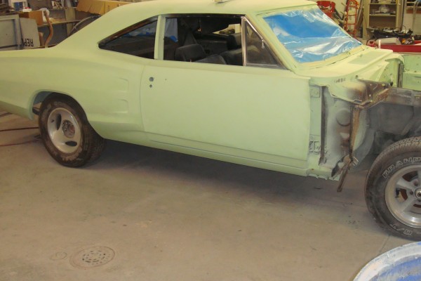 dodge super bee in primer before paint