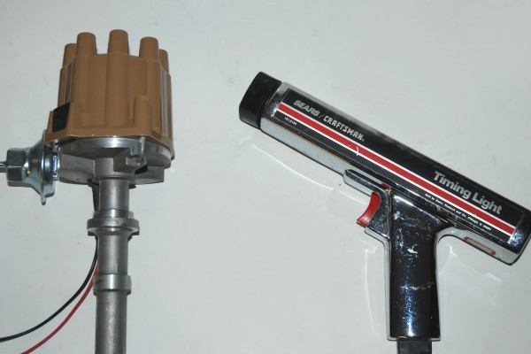 distributor and old ignition timing light