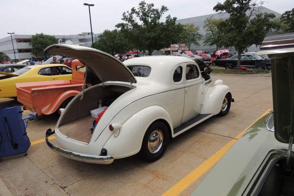 white 1938 Plymouth Coupe