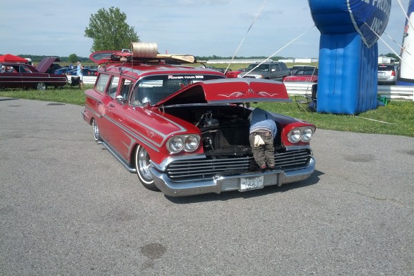 vintage chevy wagon on hot rod power tour 2013