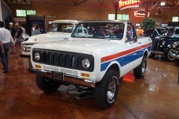international scout in patriotic stripe livery at coker museum