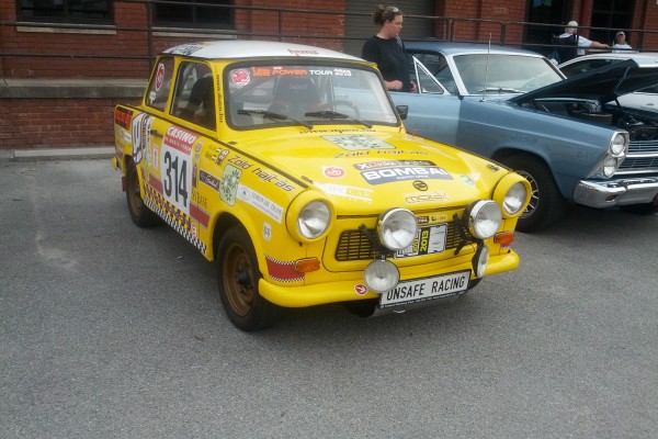 vintage style rally car