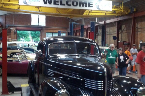 classic car at entrance to Coker museum