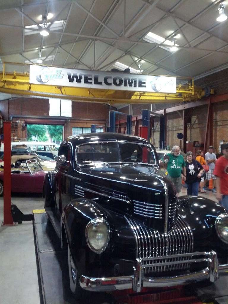 classic car at entrance to Coker museum