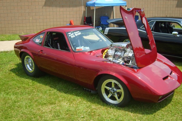 supercharged opel gt drag car