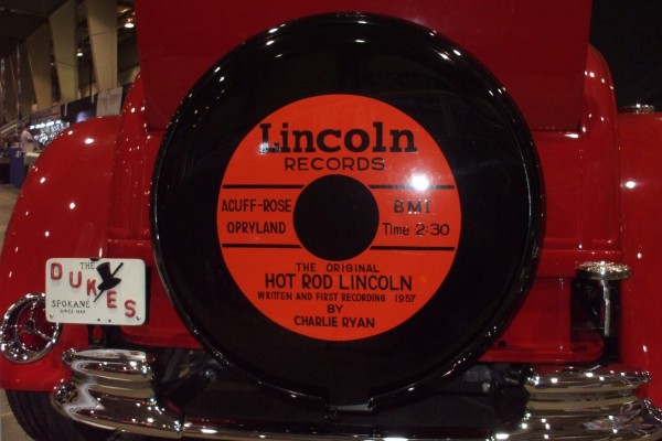 hot rod lincoln 45 record spare tire cover