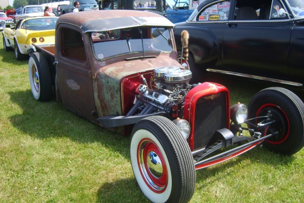 ford truck rat rod with sbc v8 engine