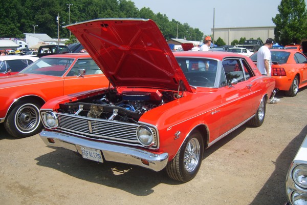 1966 red ford falcon coupe
