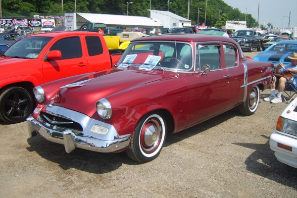 Studebaker coupe at a car show