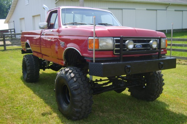 lifted ford pickup truck