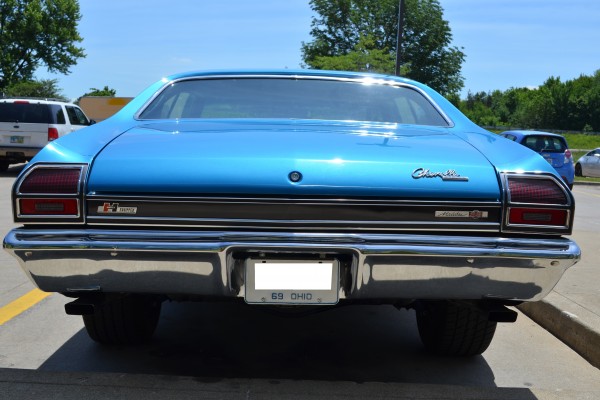 rear trunk and taillights on a 1969 Chevrolet Chevelle Malibu SS